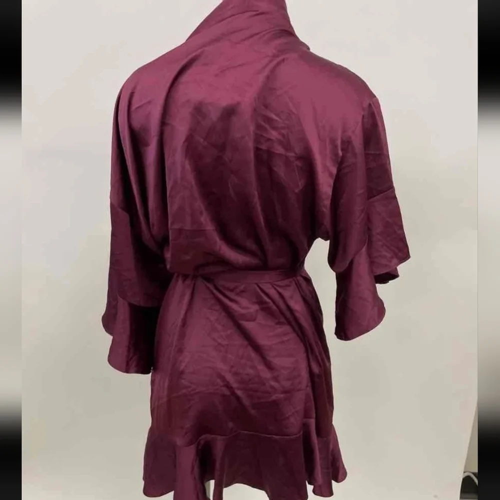 Victoria's Secret Satin Robe in Deep Purple - Picture 3 of 4